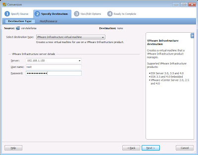 Convertir mquina fsica a virtual VMware ESXi con VMware vCenter Converter Standalone