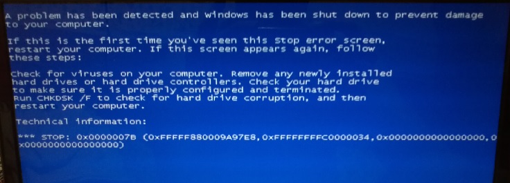 Lỗi màn hình xanh trên Windows XP