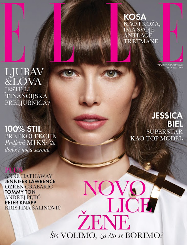 Jessica Biel portada de Elle Croacia (febrero 2013)