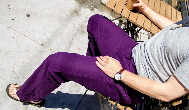 Plum Linen Karate Casuals