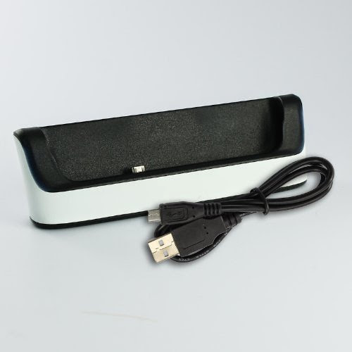  [Aftermarket Product] White+Black Dual Charging+Sync+Battery Charger Dock Cradle Station+USB For Q10