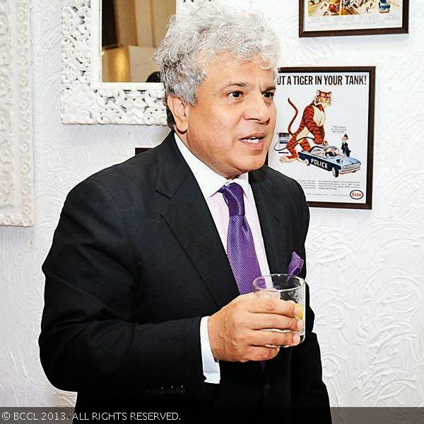Suhel Seth during the pre-show party for Malini Ramani and Gauri-Nainika on Day 1 of Wills Lifestyle India Fashion Week (WIFW) Spring/Summer 2014, held in Delhi. 
