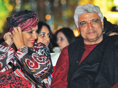 Shabana Azmi and Javed Akhtar enjoying a musical extravaganza during the Jaipur Literature Festival.