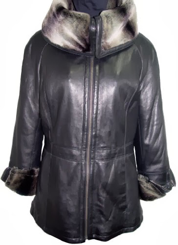 Johnnyblue FREE tailoring Womens 5008 PLUS Size Lambskin Leather Car Coat