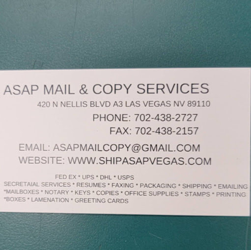 ASAP MAIL & COPY SERVICES logo
