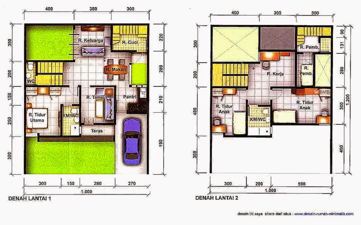  Denah  Rumah  Idaman Minimalis Gallery Taman Minimalis