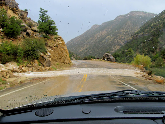 Runoff flowing across UT-29