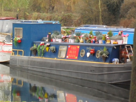 Colourful boat on the Lea