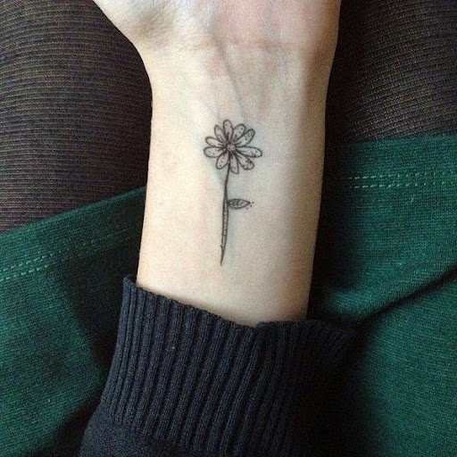 flower tattoos for girls on the wrist