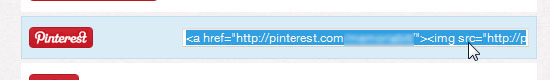 Um dos modelos de botão Follow do Pinterest Um dos modelos de botão Follow do Pinterest