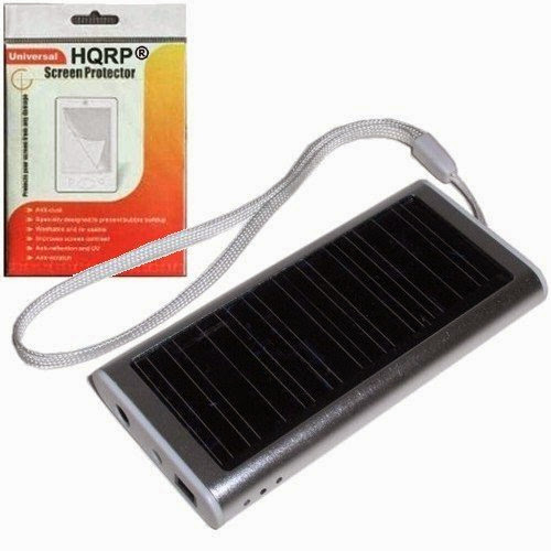  HQRP Solar Charger / Back-Up Battery / POWER Boost compatible with Sony Ericsson F305, G502, G700, G705, G900, K330, K610i, K630i Mobile Telephone / Cell Phone plus HQRP LCD Screen Protector
