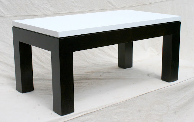 Black Occasional Table Sleek Parsons Table