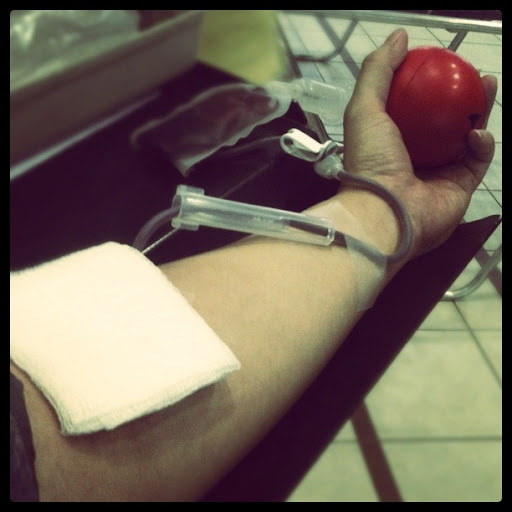 Donating blood