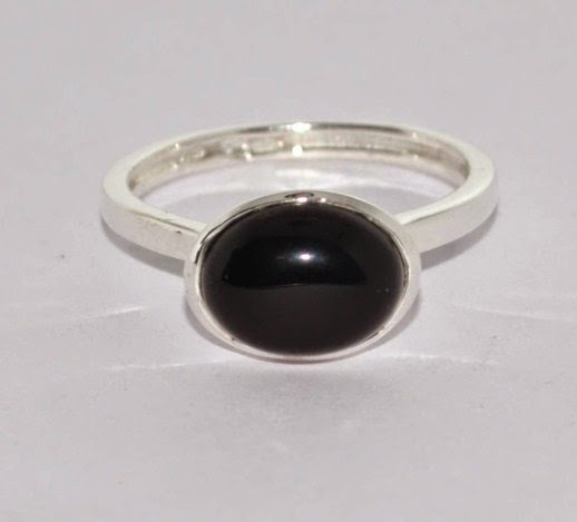 ... Solid 925 Sterling Silver Black onyx Handmade Ring size 7 Jewelry