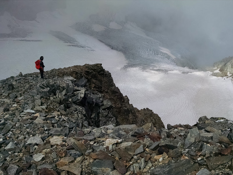 Piz Buin • View of Ochsentaler Glacier