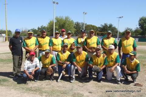 Equipo Insulinos del torneo de softbol de veteranos