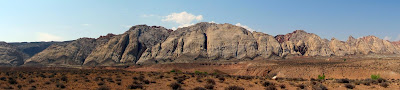 Panorama of the San Rafael Reef along my entire hiking route