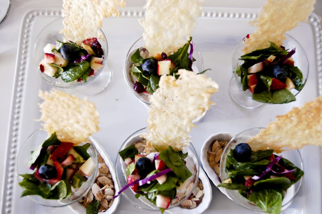 mini Salad-tini's - The Style Sisters, mini  spinach and fruit  salads 