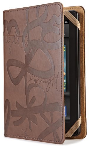 Verso Urban Calligraphy Case Cover by Sisters Gulassa (Fits Kindle Fire), Brown/Tan (does not fit Kindle Fire HD)