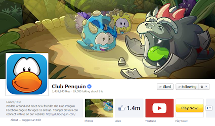 Club Penguin: Prehistoric Party 2014 on Social Media: Facebook