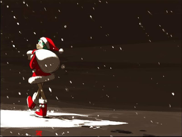 Tanti sfondi dei cartoni animati in stile natalizio