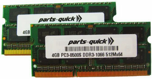  8GB 2 X 4GB DDR3 SODIMM 1066MHz PC3-8500 204 pin Lenovo ThinkPad X200, X200s, X201, x201i, X201s, X301 Laptop Memory RAM (PARTS-QUICK BRAND)