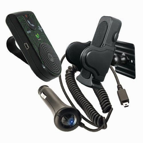  Motorola T307 Movistar Car Visor Mount Bluetooth Speakerphone Car Kit with Car Charger and Universal Mobile Phone Holder Cradle