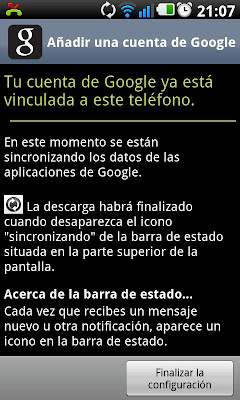 Cómo sincronizar móvil Samsung Galaxy S II con cuenta de Google GMail