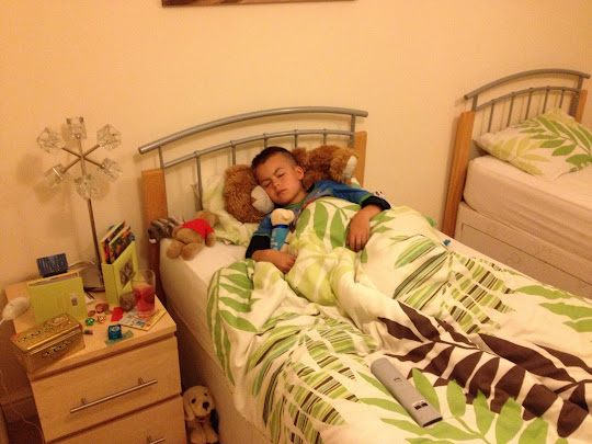 Ben Roters fast asleep