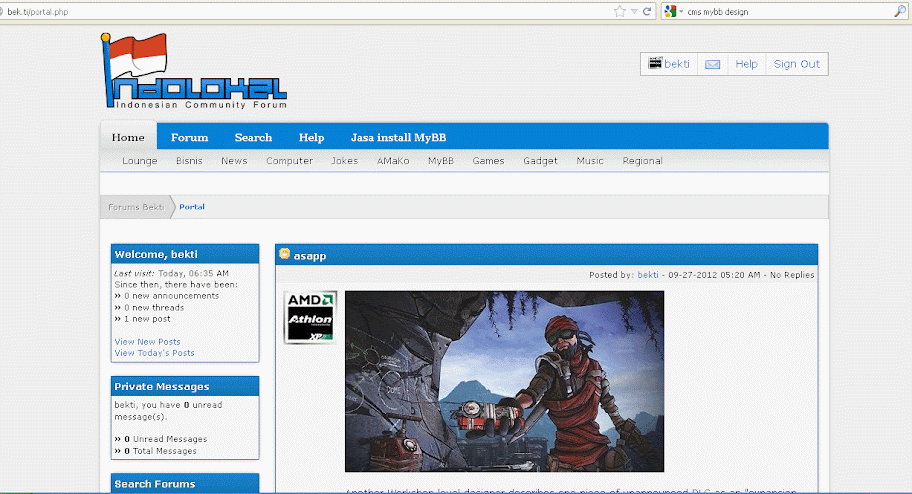 Convert Blue Theme MyBB By Bekti
