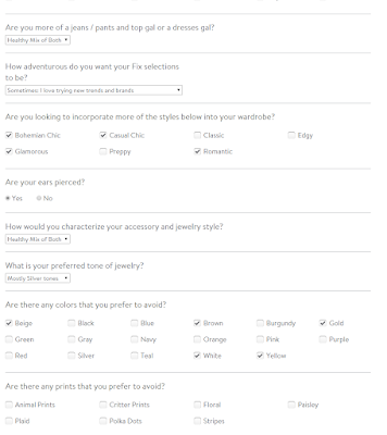 Stitch Fix Style Profile questions