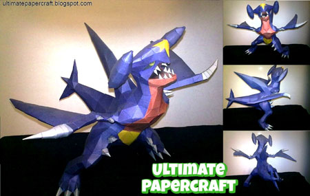 Pokemon Garchomp Papercraft