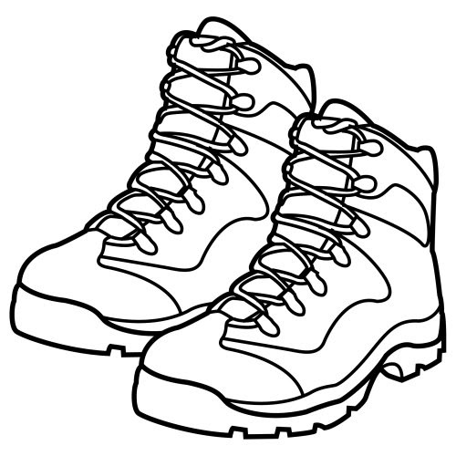 Outdoor shoes, free coloring pages | Coloring Pages