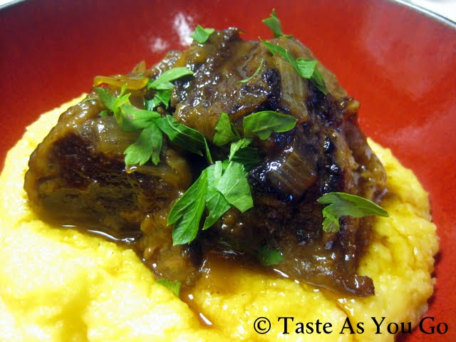 Slow-Cooker Beef Short Ribs with Polenta | Taste As You Go