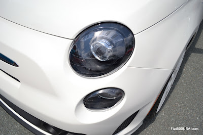 Fiat 500 blacked out headlights by Mopar