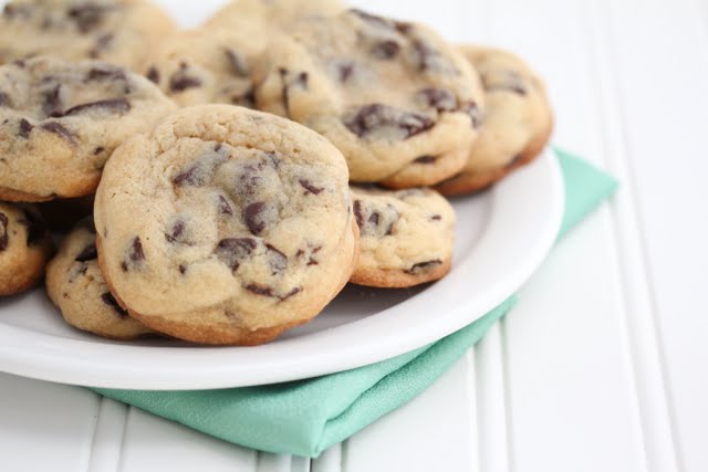 a plate of Chocolate Chip Cookies