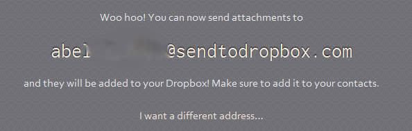 send to dropbox