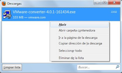 Instalar VMware vCenter Converter Standalone en PC Puente con Windows 7
