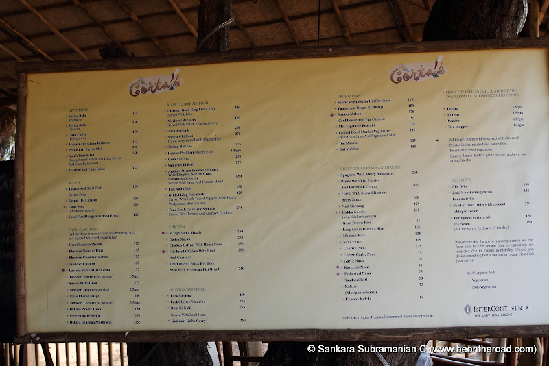 Cortas Menu - Really Yummy...do remember to try out Alle Belle