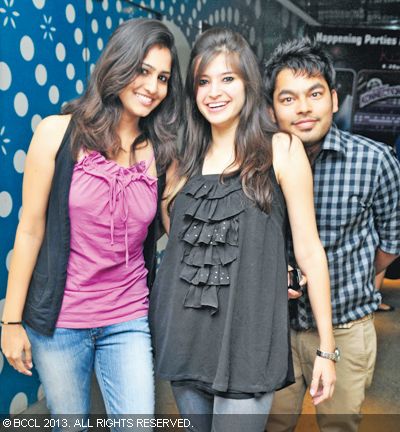 Rina and Mehak pose with a friend during a DJ night bash, held in the city recently.
