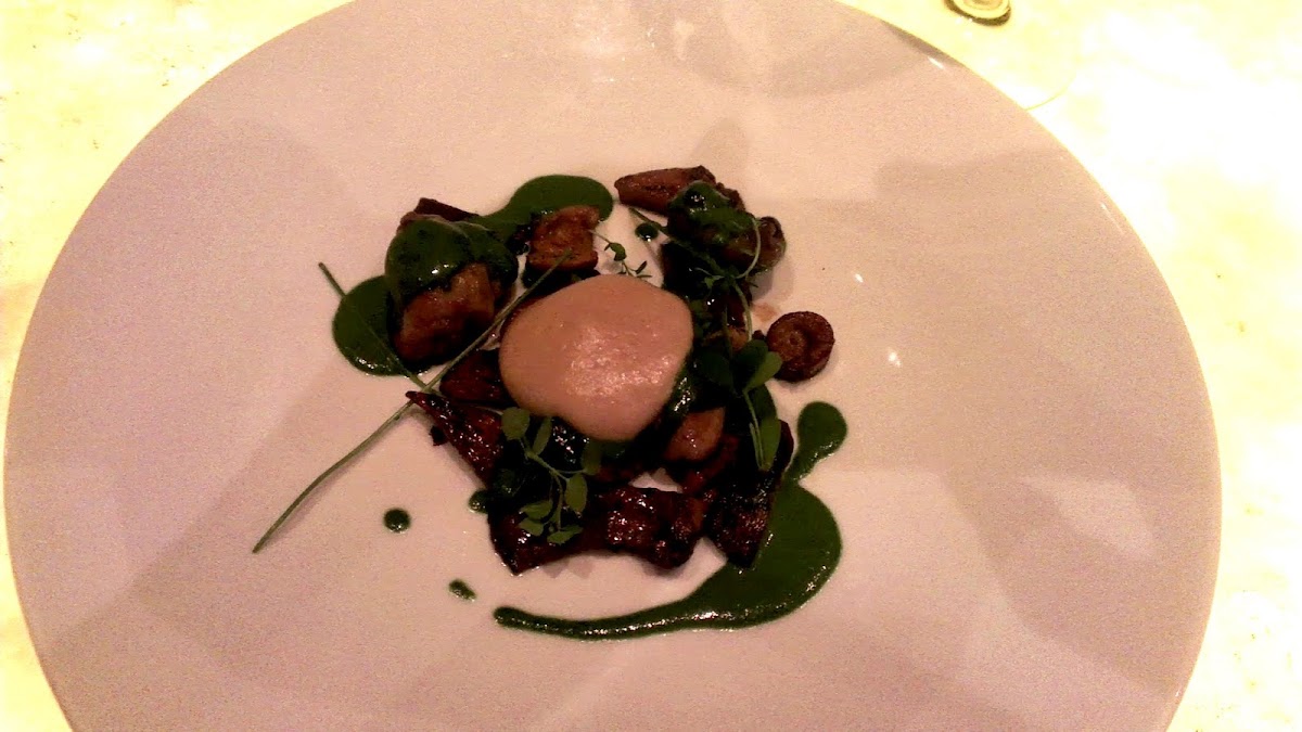 Pine mushroom, lamb sweetbreads, chestnut - Celsius restaurant Adelaide Gouger St - ash simmonds