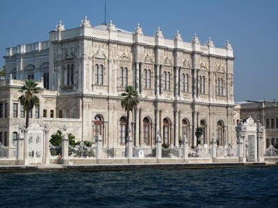 Part of the Dolmabache Palace on the Bosphorus