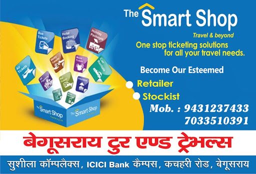 BEGUSARAI TOUR & TRAVELS, SUSHILA COMPLEX, Kachahari Rd, Begusarai, Bihar 851101, India, Travel_Agents, state BR