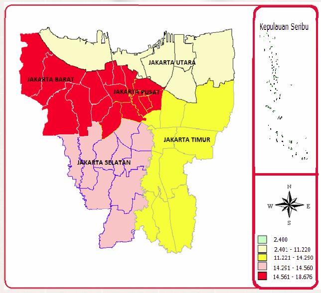 Population Density Indonesia 2010 Jakarta Province
