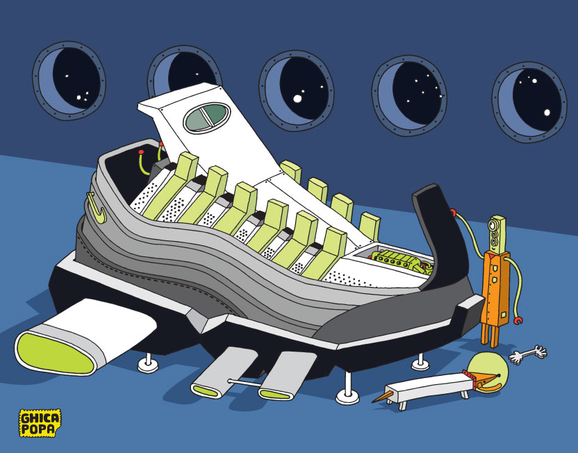 ＊Ghica Popa 打造Space Sneaker Project飛行太空鞋：幽默漫畫呈現！ 7