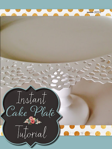 Cake plate tutorial no glue, ikea plates, instant cake plate
