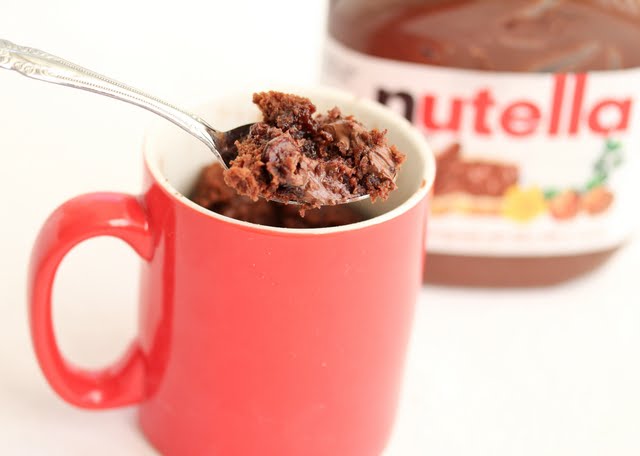 Nutella lava brownie mug cake
