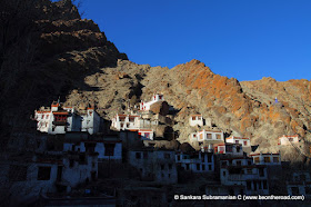 The houses of the monks next to the Hemis Moanstery