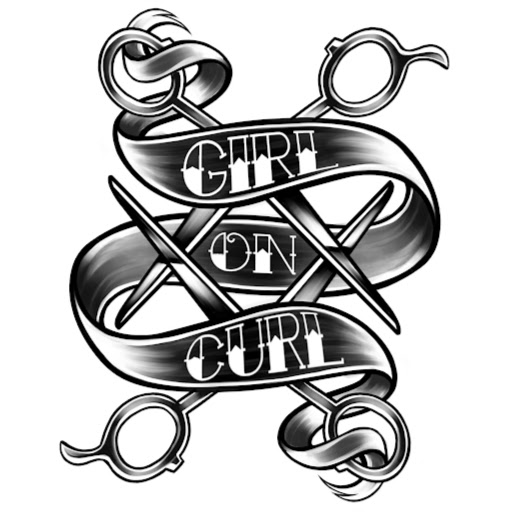 Girl on curl logo