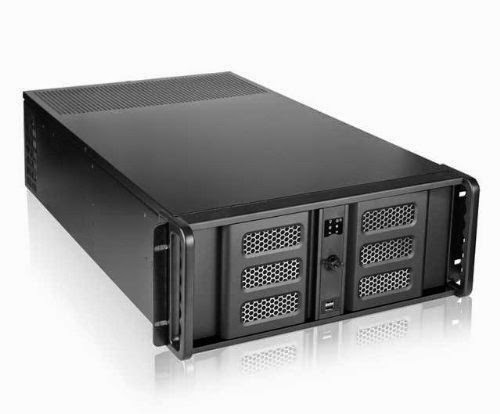  iStarUSA D-407LSE-TS859 4U High Performance Rackmount Chassis with Touch Screen - Black (Power Supply Not Included)
